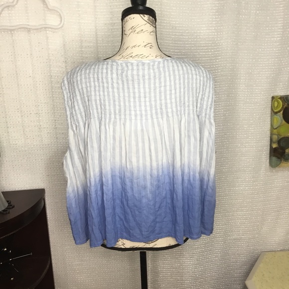 Free People Chambray Ombré  Oversize Tank Top NEW! - Picture 5 of 10